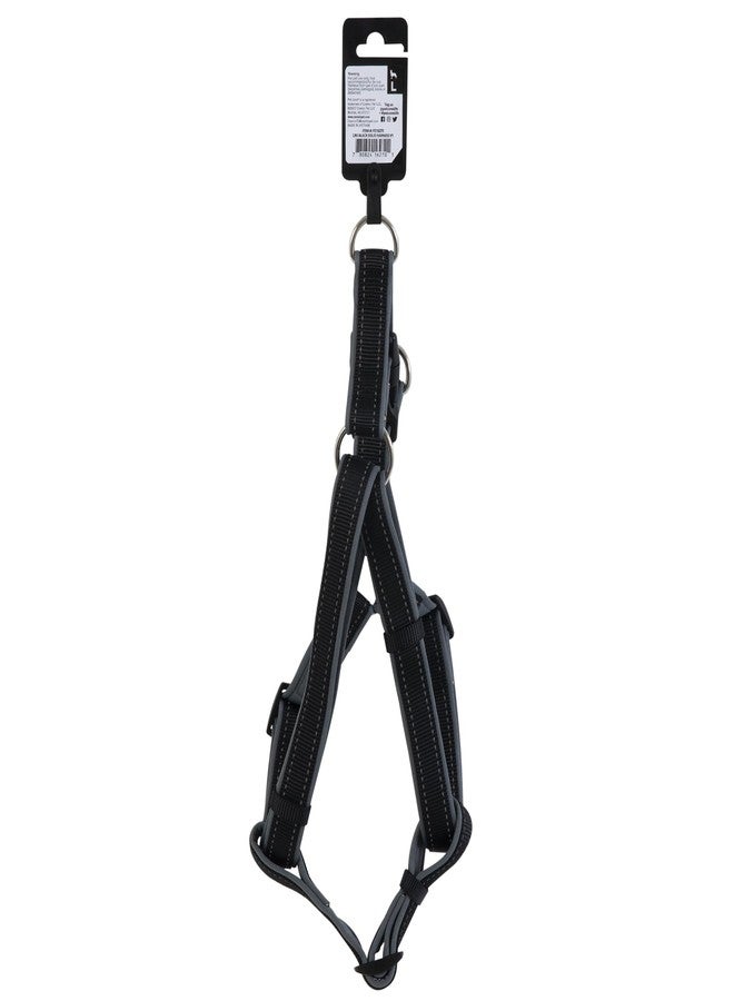 بت زون حزام صدر للكلاب من بيت زون، مقاس كبير للحيوانات الأليفة حتى وزن 70 رطلاً، من 24 إلى 36 بوصة (من 60.96 سم إلى 91.44 سم)، أسود سادة، عبوة من قطعة واحدة - Image 3